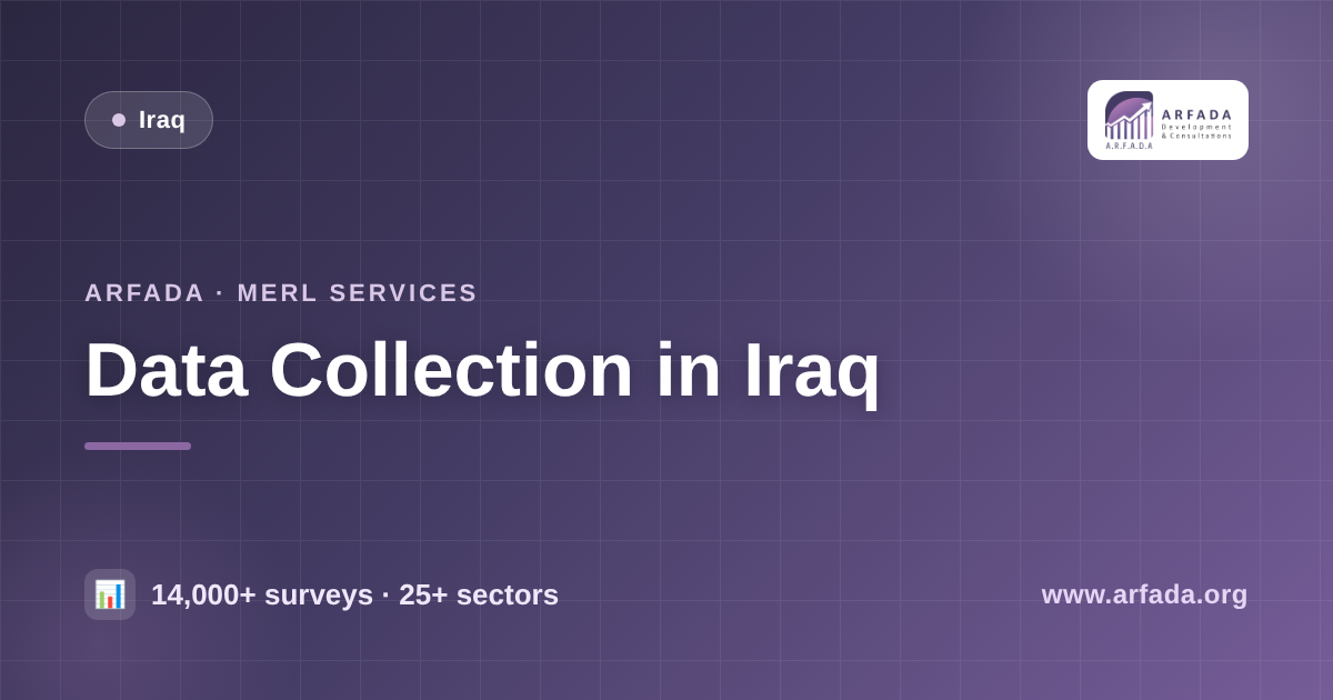 Data Collection In Iraq — ARFADA MERL services